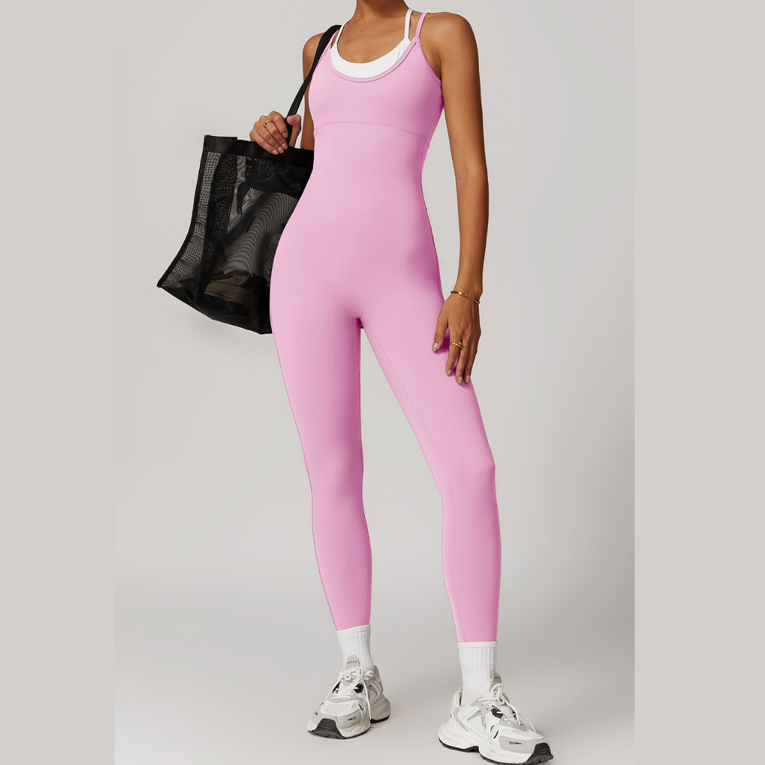 MONA Stylish Versatile Premium Jumpsuit Pink amorsports
