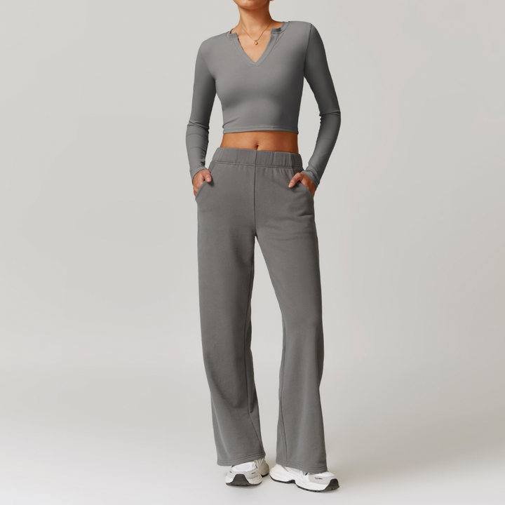 VERA Long Sleeve Top with Pants Set