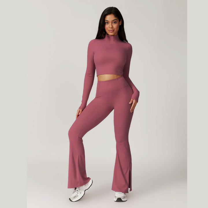 CAMILA Long Sleeve Top Flared Legging Set