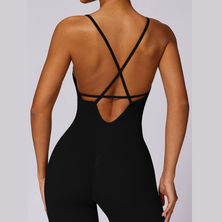 Slim Waist Backless Seamless Jumpsuit