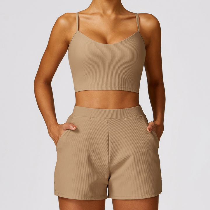 Ribbed Elegant and Stylish Short Set