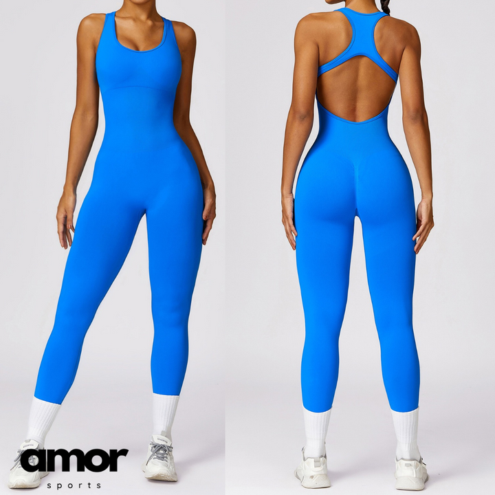 Seamless Cross Back Stylish Jumpsuit