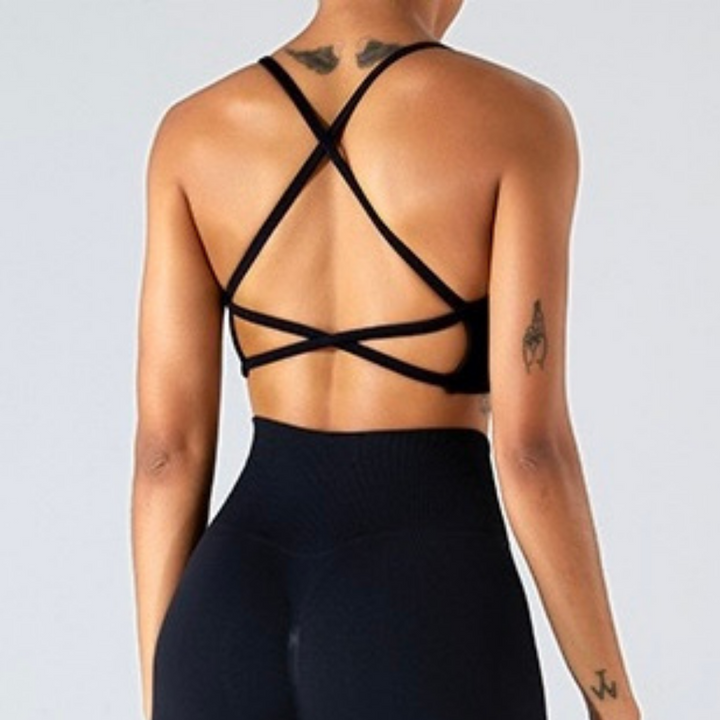 Stylish Straps Back Design Crop Top