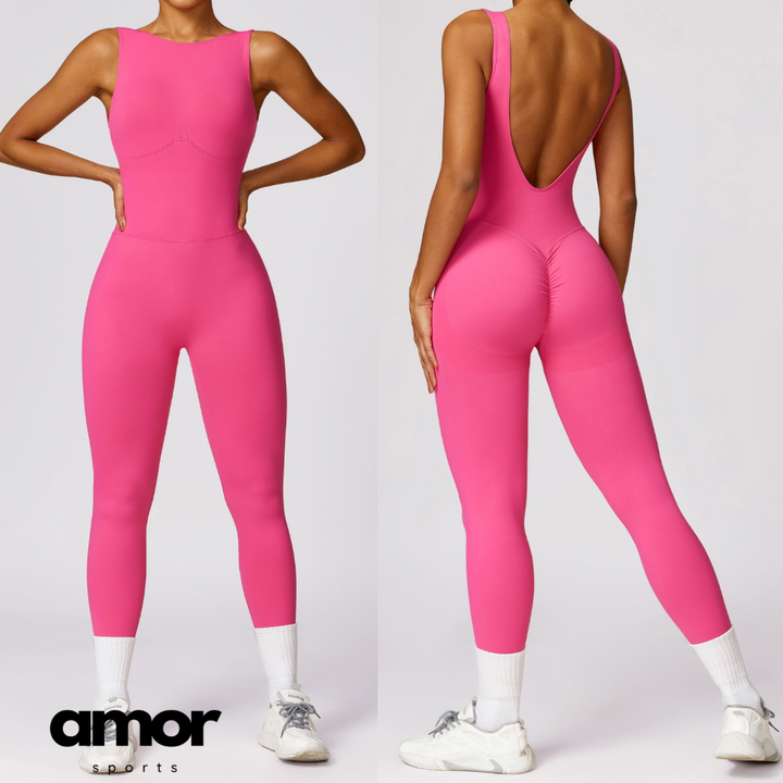 Seamless Deep-V Jumpsuit