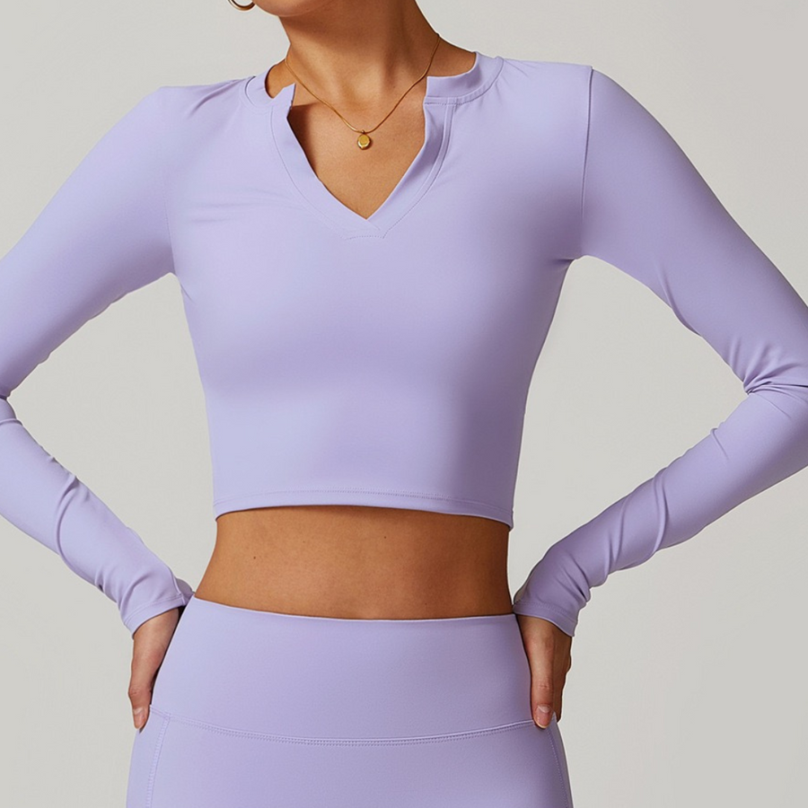 VERA Buttery Soft Long Sleeve Top - Lavender