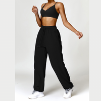 Backless Sexy Top Winter Pant Set - Black