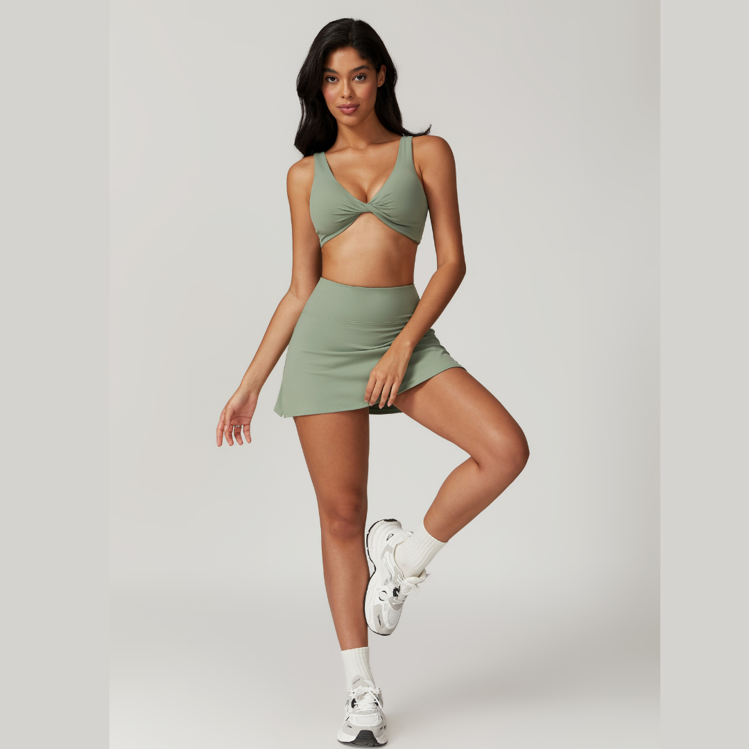 CAMILA Sexy Style Summer Short Set - Sage Green