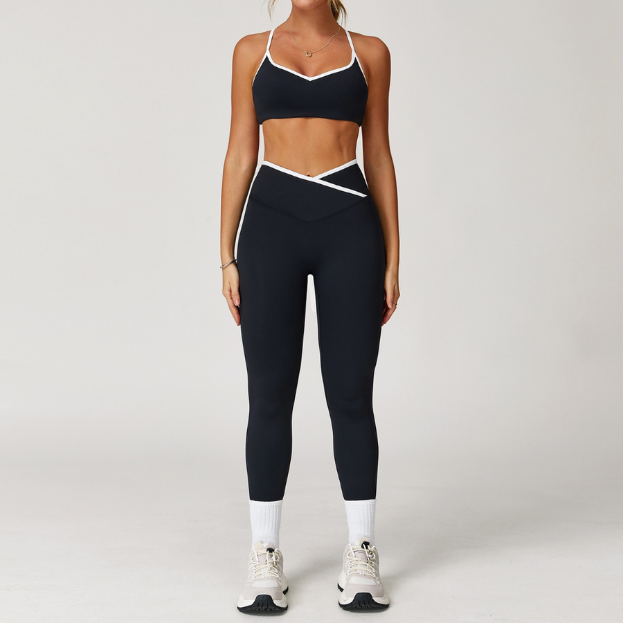 Aurora Stylish Skinny Legging Set - Black