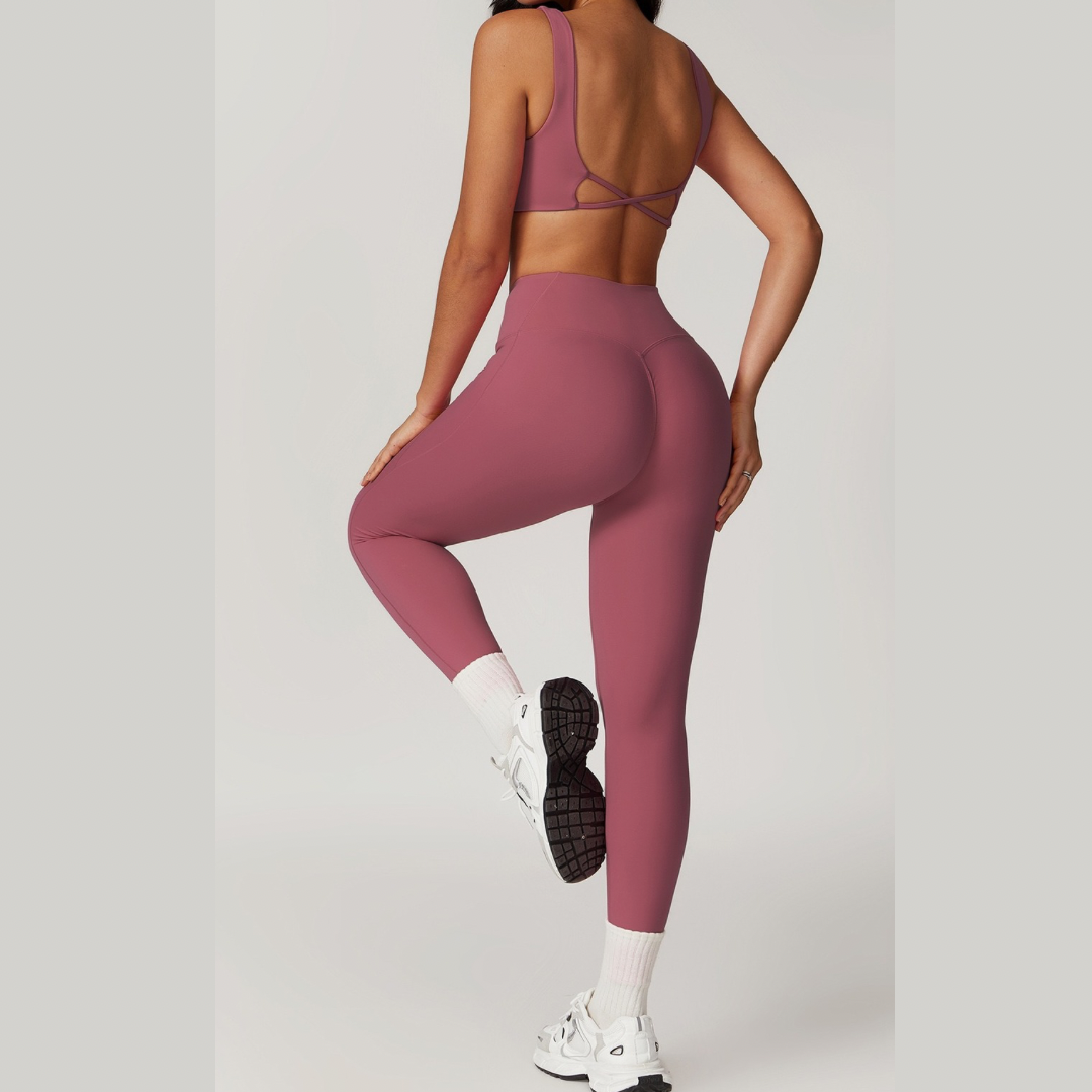 CAMILA Sexy Style Legging Set - Rose Vale