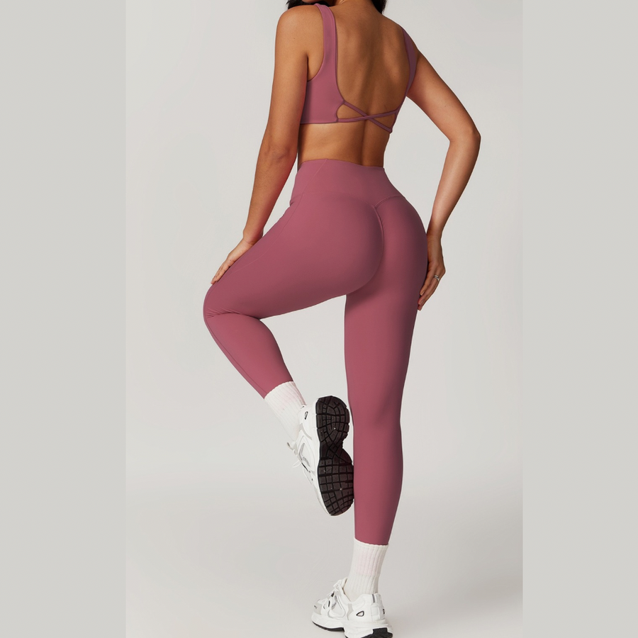 CAMILA Sexy Style Legging Set - Rose Vale