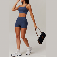 Elysian Glow Sculpt Short Set - Navy