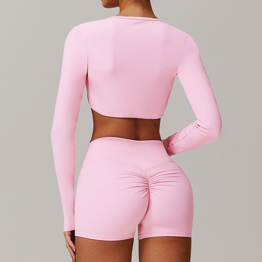 SleekFlex 3pcs Short Set - Pink