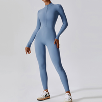 Classic Long-Sleeve Jumpsuit - Blue