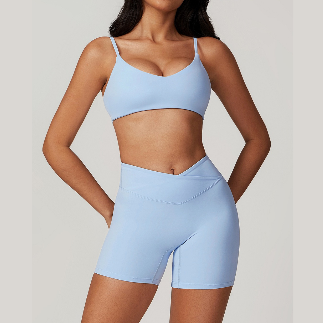 Sustainable Stylish Short Set - Sky Blue 