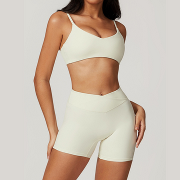 Sustainable Stylish Short Set - Cream White