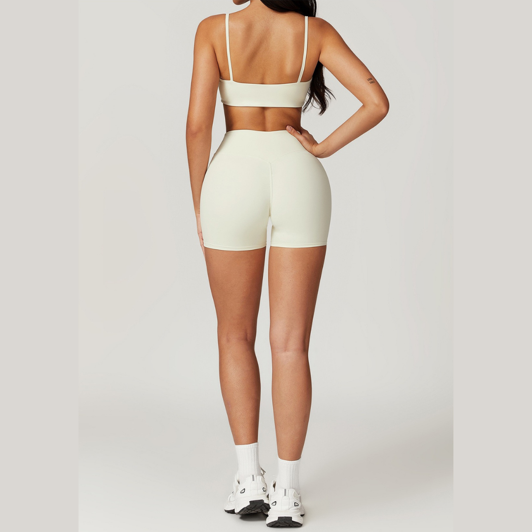 Sustainable Stylish Short Set - Cream White