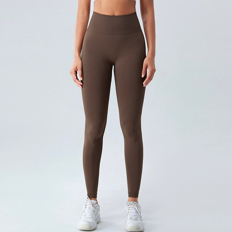 Sexy V-shape Scrunched Legging - Brown