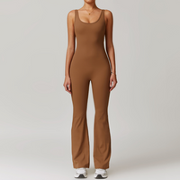 BOBBI Chic & Sculpted Flared Bottom Jumpsuit - Caramel