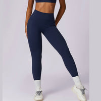 Premium V-Shape Scrunched Pocket Legging - Navy