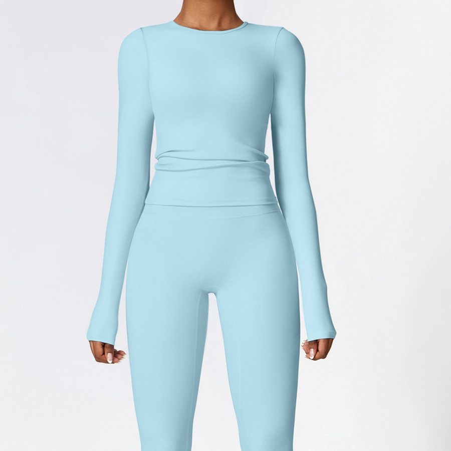 CHRISTIA Cloud Soft Long Sleeve Top - Blue