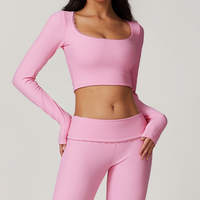 BONI Stylish Elegant Long Sleeve Top - Pink