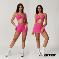 CAMILA Sexy Style Summer Short Set - Magenta