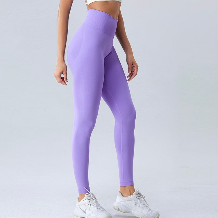 Sexy V-shape Scrunched Legging - Purple