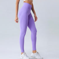 Sexy V-shape Scrunched Legging - Purple