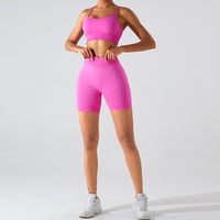 Premium Fabric Stylish Short Set - Hot Pink