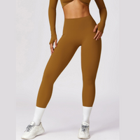 Sexy Style Skinny Scrunched Legging - Caramel