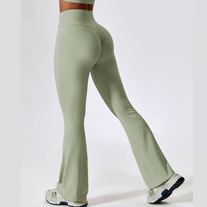 Fabulous Scrunch Flared Legging - Mint Green