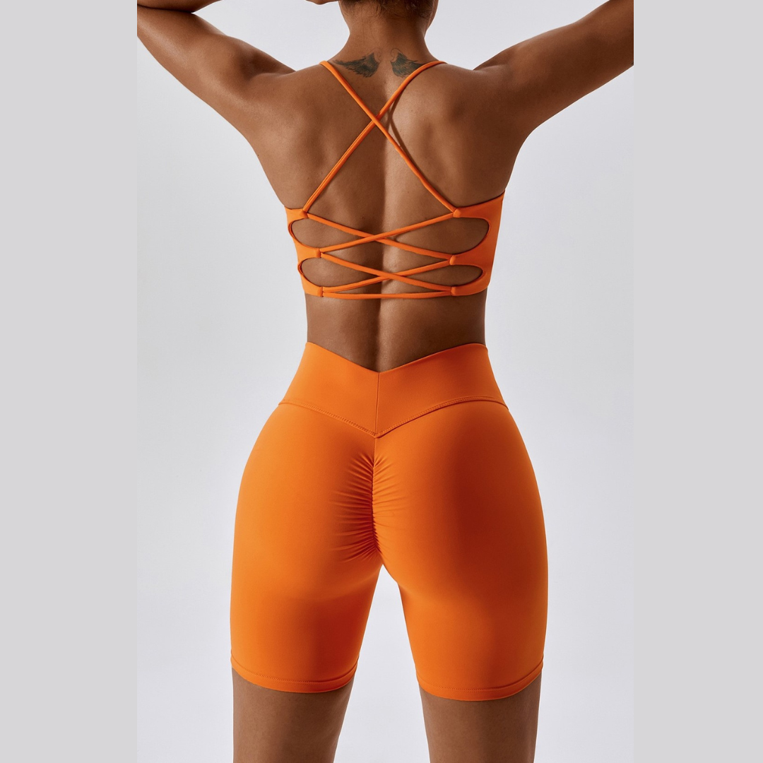 Short Stylish Couldy Soft Set - Orange