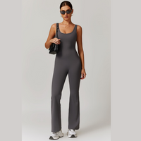 BOBBI Chic & Sculpted Flared Bottom Jumpsuit - Dark Grey