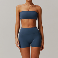 SleekFlex Strapless Top Short Set - Blue