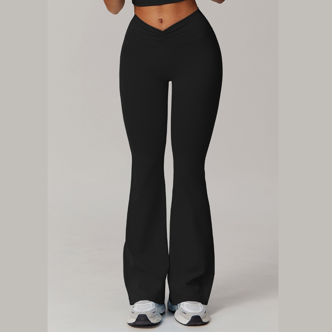 SculptFit V-Shape Flared Legging - Black
