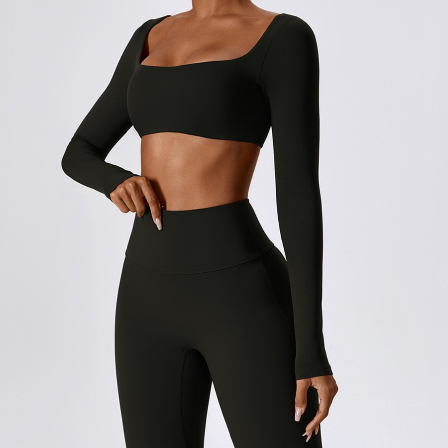 Long Sleeve Stylish Top - Black