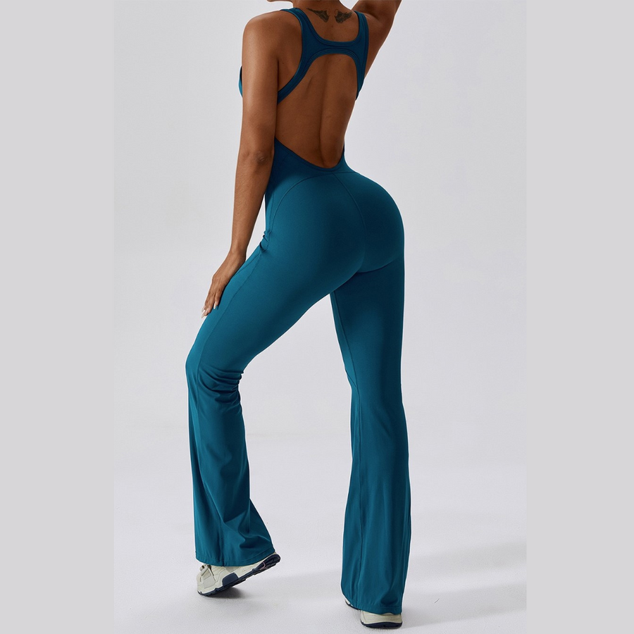 Timeless Bell Bottom Jumpsuit - Blue