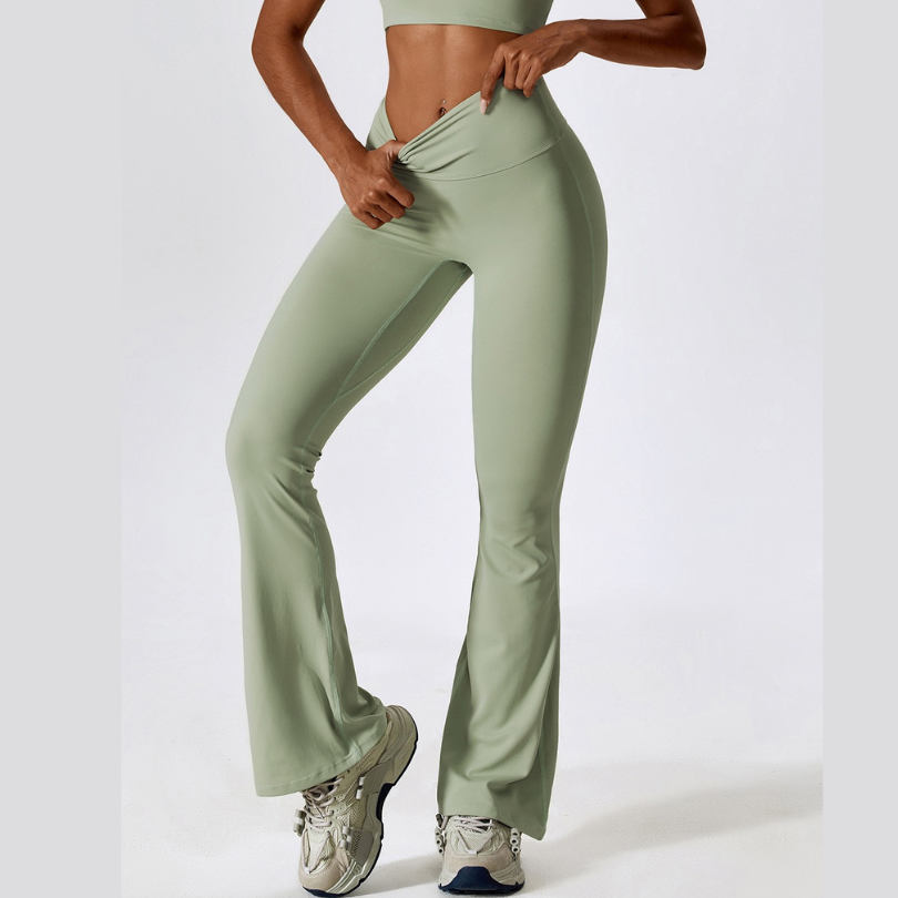 Fabulous Scrunch Flared Legging - Mint Green