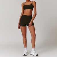 COCO Stylish Scrunched Short Set - Dark Coffee