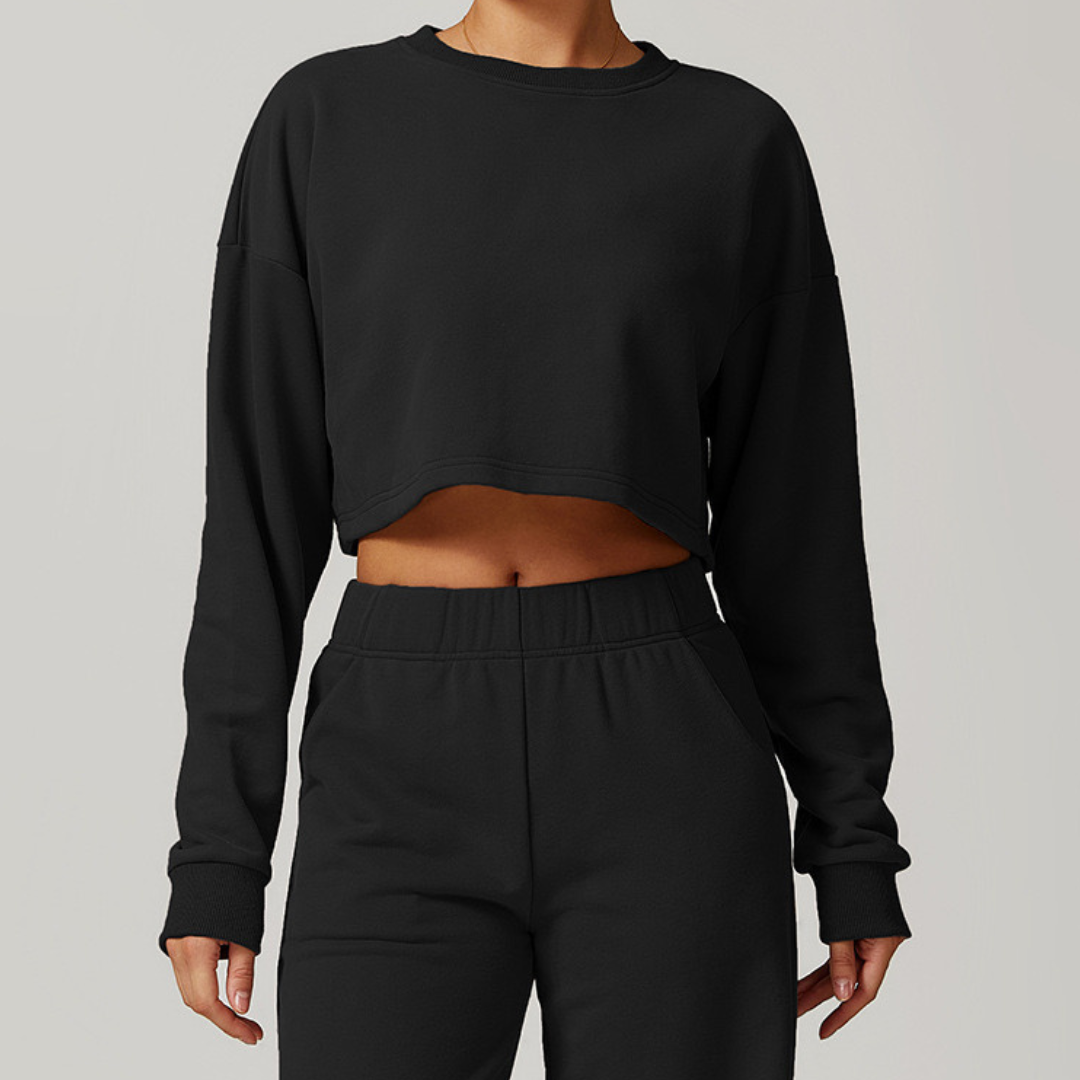 VERA Open Back Jumper Top - Black