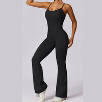 Seamless Premium Stylish Flared Jumpsuit - Black