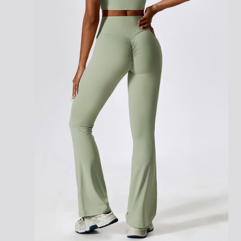 Fabulous Scrunch Flared Legging - Mint Green