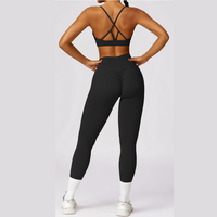 Stylish Back Premium Legging Set - Black