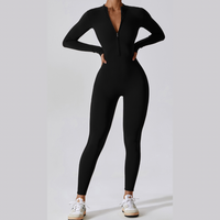 Classic Long-Sleeve Jumpsuit - Black