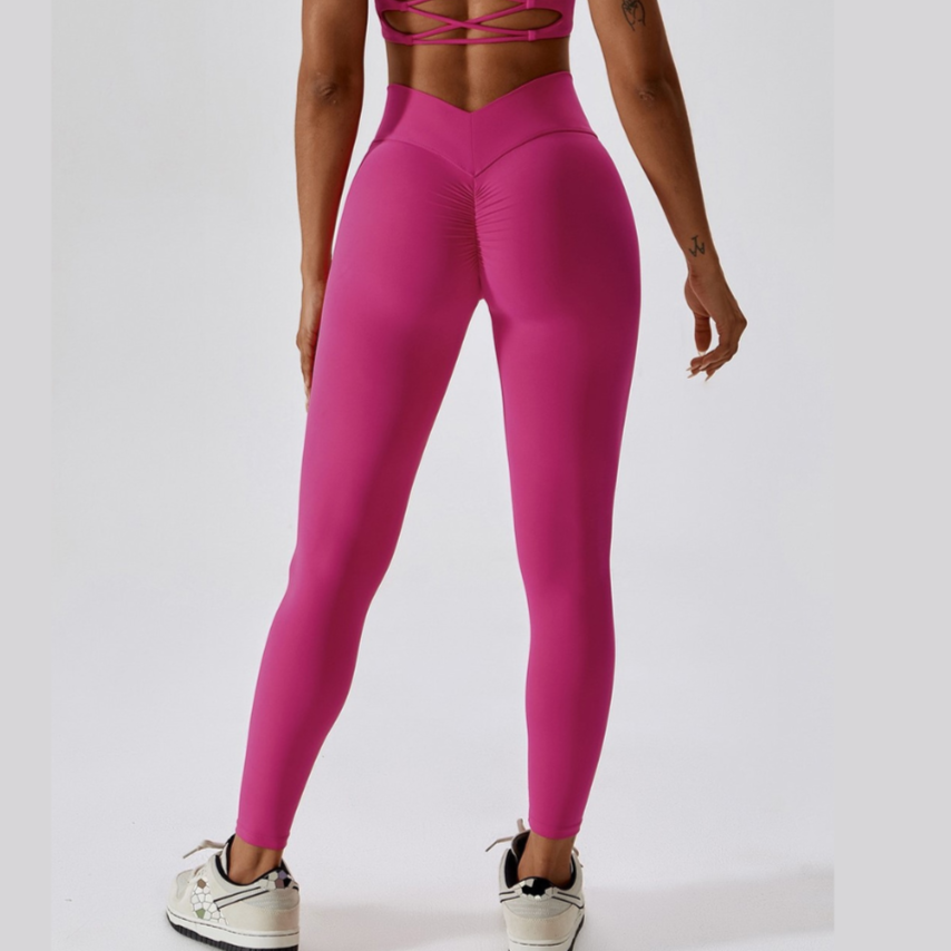 V-Shape New Style Couldy Soft Legging - Meganta