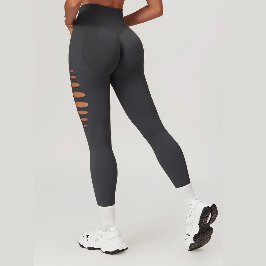 Unique Stylish Hollow Sexy Legging - Dark Grey