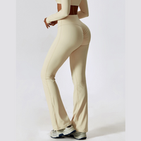 Fabulous Scrunch Flared Legging - Cream White