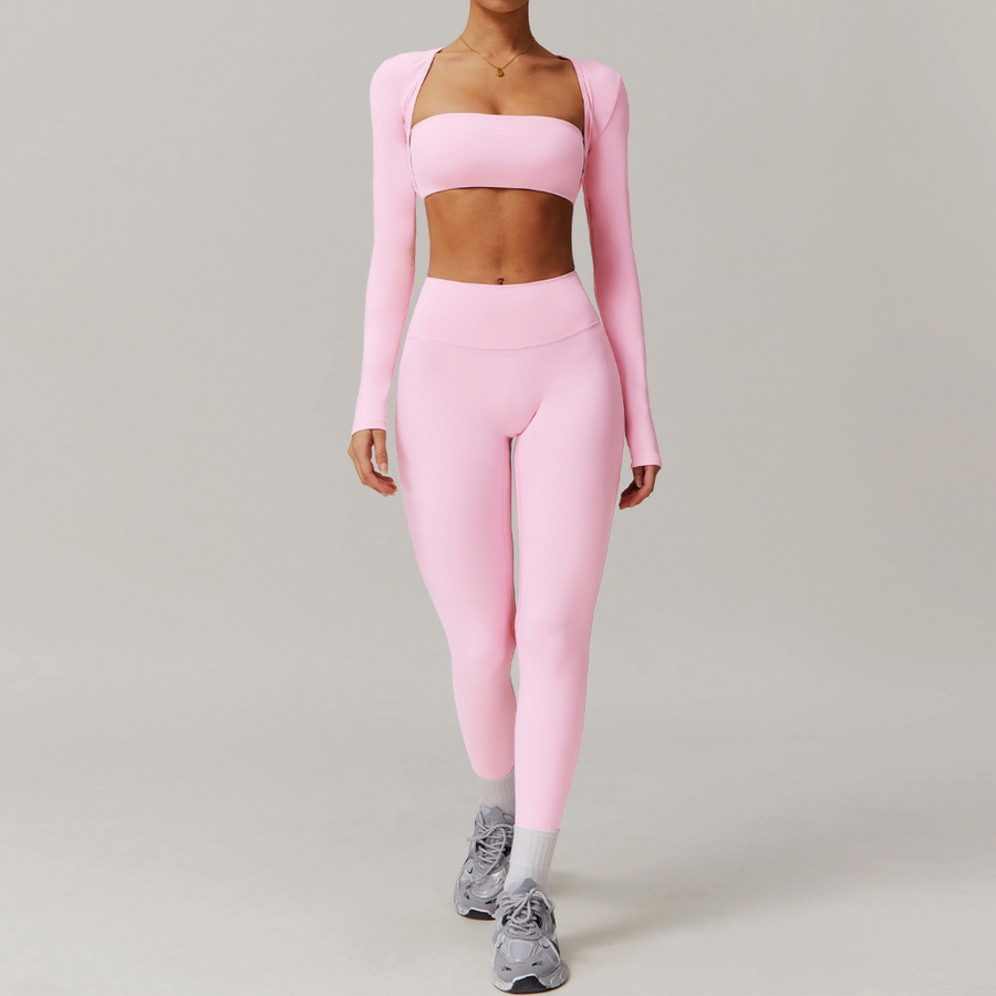 SleekFlex Strapless Legging Set - Pink