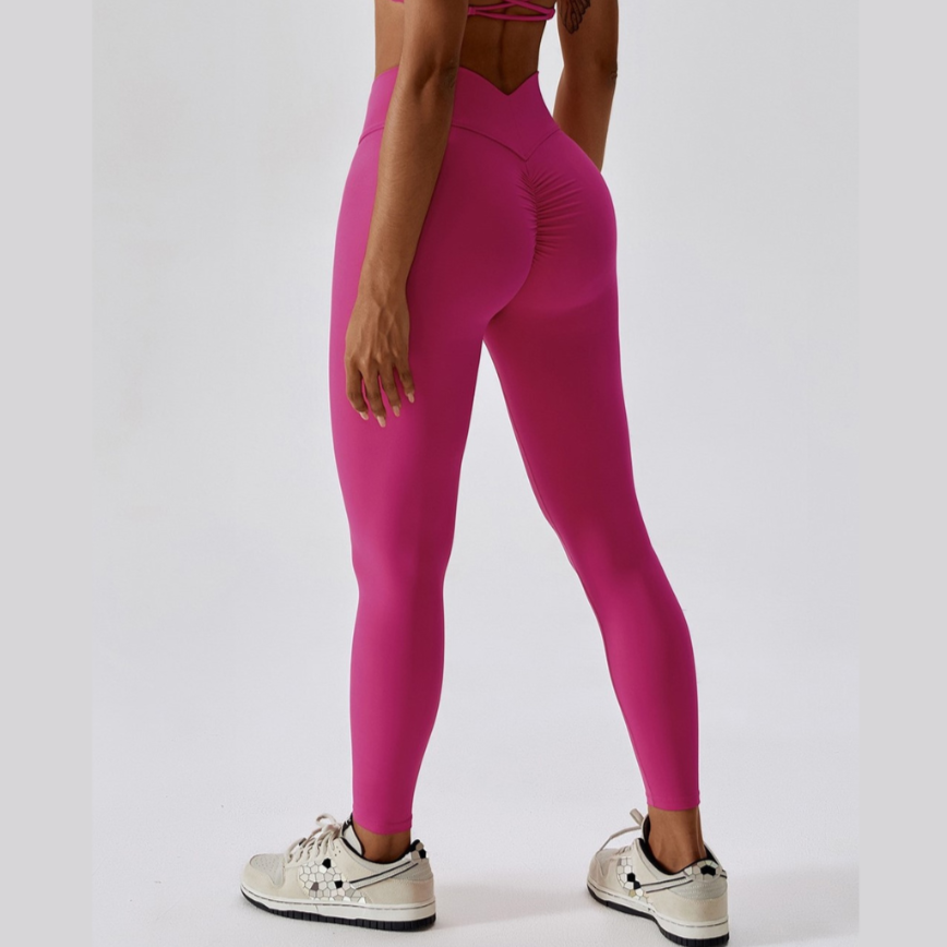 V-Shape New Style Couldy Soft Legging - Meganta