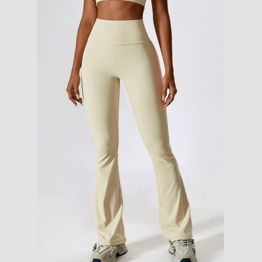 Fabulous Scrunch Flared Legging - Cream White